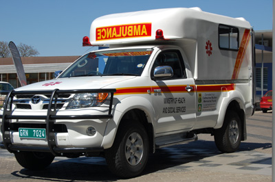 Ambulance at Windhoek after handover